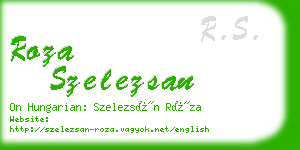 roza szelezsan business card